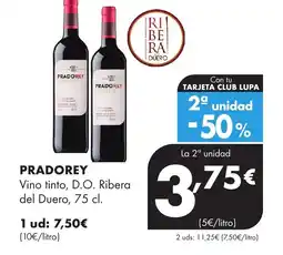 Supermercados Lupa Pradorey vino tinto oferta