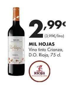 Supermercados Lupa Mil hojas Vino tinto Crianza oferta