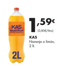 Supermercados Lupa Kas naranja o limón oferta