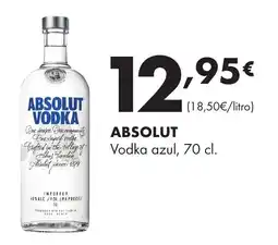 Supermercados Lupa Absolut Vodka azul oferta