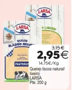Plenus Supermercados Larsa queixo liscos natural oferta