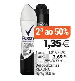 Plenus Supermercados Rexona desodorantes invisible on black + white oferta