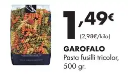Supermercados Lupa Garofalo pasta fusilli tricolor oferta