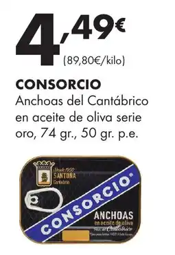 Supermercados Lupa Consorcio anchoas del cantábrico en aceite de oliva serie oro oferta