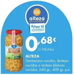 Supermercados Lupa Alteza garbanzos cocidos lentejas cocidas o alubias blancas cocidas oferta
