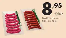 Supermercados Lupa Salchichas frescas blancas o rojas oferta