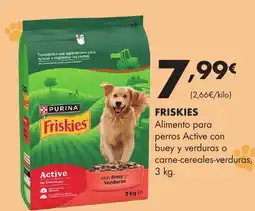 Supermercados Lupa Friskies Alimento para perros Active con buey y verduras o carne-cereales-verduras oferta