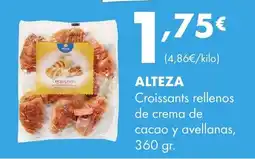 Supermercados Lupa Alteza croissants rellenos de crema de cacao y avellanas oferta