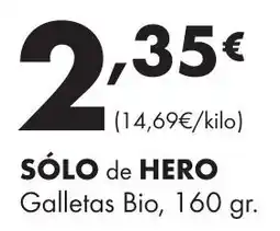 Supermercados Lupa SÓLO de HERO Galletas Bio oferta