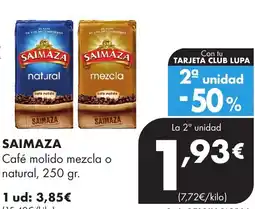 Supermercados Lupa Saimaza café molido mezcla o natural oferta