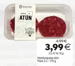 Plenus Supermercados Petaca Chico burger de atún oferta