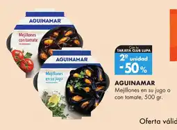 Supermercados Lupa Aguinamar mejillones en su jugo o con tomate oferta