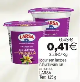 Plenus Supermercados Larsa logur sen lactosa natural/vainilla/amorodo oferta
