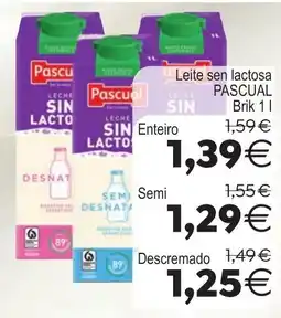 Plenus Supermercados Pascual leche sin lactosa oferta