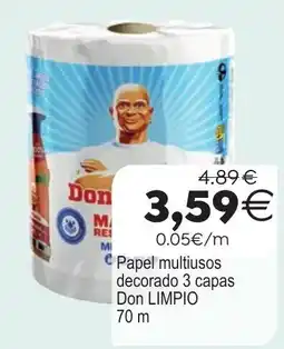 Plenus Supermercados Don LIMPIO papel multiusos decorado 3 capas oferta
