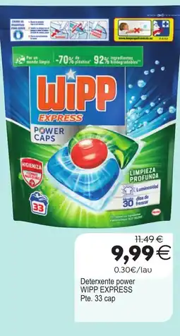 Plenus Supermercados Wipp express power caps oferta