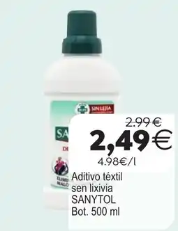 Plenus Supermercados Sanytol aditivo textil sen lixivia oferta