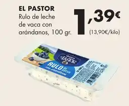 Supermercados Lupa El Pastor rulo de leche de vaca con arándanos oferta