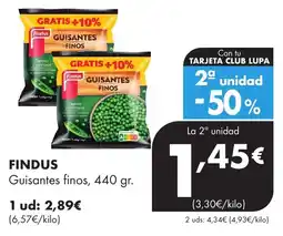 Supermercados Lupa Findus guisantes finos oferta