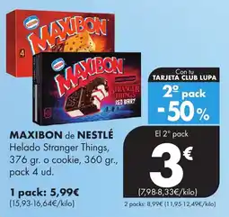 Supermercados Lupa Maxibon helado stranger things oferta