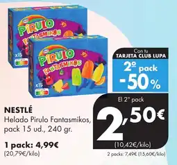 Supermercados Lupa Nestlé Helado Pirulo Fantasmikos oferta