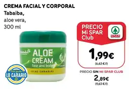SPAR Gran Canaria Tabaiba aloe vera cream oferta