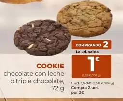 SPAR Gran Canaria Cookie chocolate con leche o triple chocolate oferta