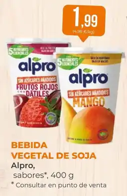 SPAR Gran Canaria Alpro bebida vegetal de soja sabores oferta