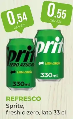 SPAR Gran Canaria Sprite, refresco fresh o zero oferta