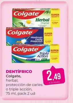 SPAR Gran Canaria Colgate dentífrico herbal protección de caries o triple acción oferta