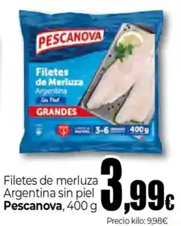 Unide Supermercados Pescanova filetes de merluza argentina sin piel grandes oferta