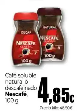 Unide Supermercados Nescafe cafe soluble natural o descafeinado oferta