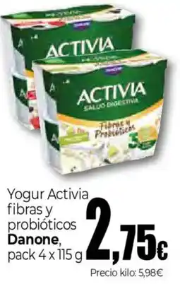 Unide Supermercados Activia yogur fibra y probióticos oferta