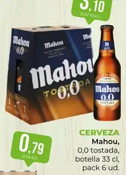 SPAR Gran Canaria Mahou, cerveza 0,0 tostada oferta