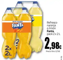 Unide Supermercados Fanta refresco naranja o limón oferta