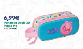 Portatodo doble 3d peppa pig