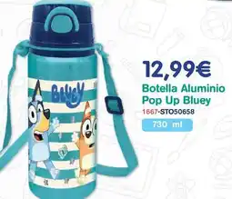 Don Dino Bluey - botella aluminio pop up oferta