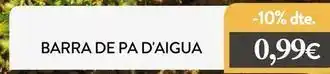 Barra de pa d'aigua