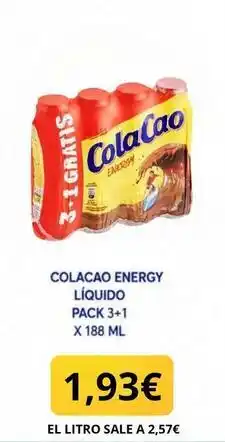 Sangüi Cola cao - energy líquido oferta