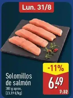 ALDI Solomillos de salmón oferta