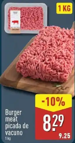 ALDI Burger meat picada de vacuno oferta