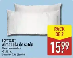 ALDI Novitesse almohada de satén oferta