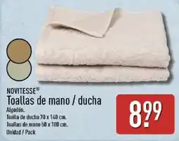 ALDI Novitesse toallas de mano / ducha oferta