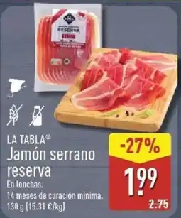 ALDI La tabla jamón serrano reserva oferta