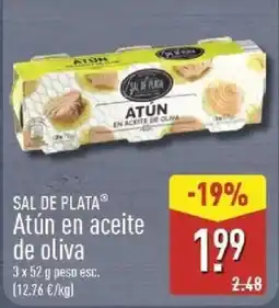 ALDI Sal de Plata atún en aceite de oliva oferta