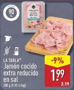 ALDI La tabla jamón cocido extra reducido en sal oferta