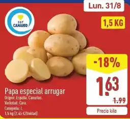 ALDI Papa especial arrugar oferta