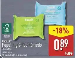 ALDI Esselt papel higiénico húmedo oferta