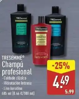 ALDI Tresemmé champú profesional oferta