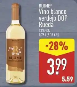 ALDI Blume vino blanco verdejo dop rueda oferta